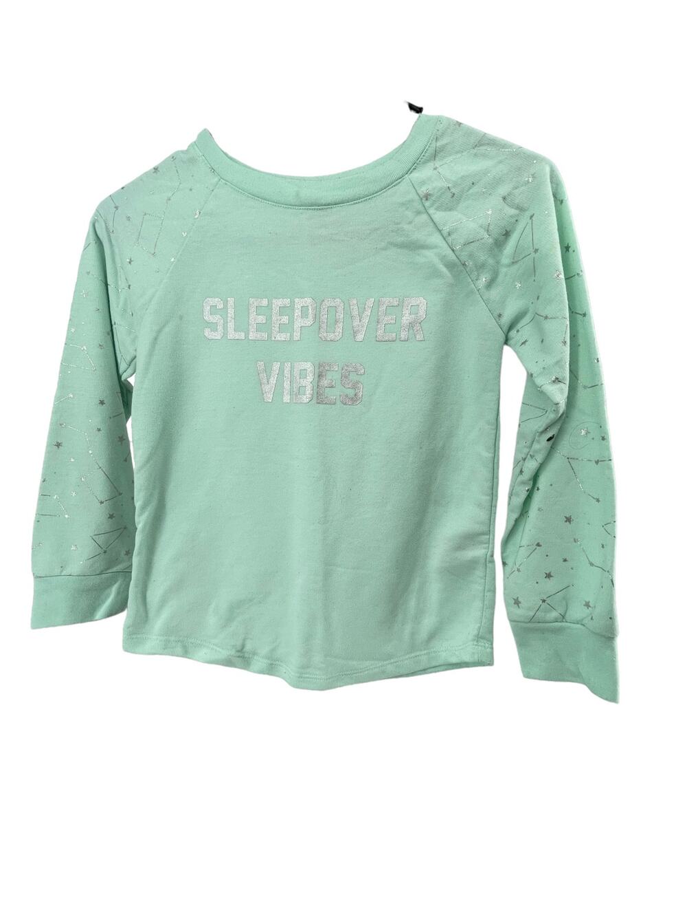 More than Magic Sleepwear Sleepover Green Pajama Top Youth Size Medium 7/8